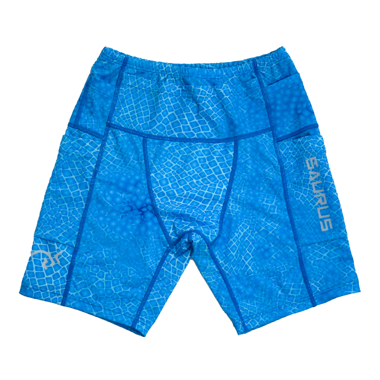 SAURUS Lizard Emblem Half Tights Blue