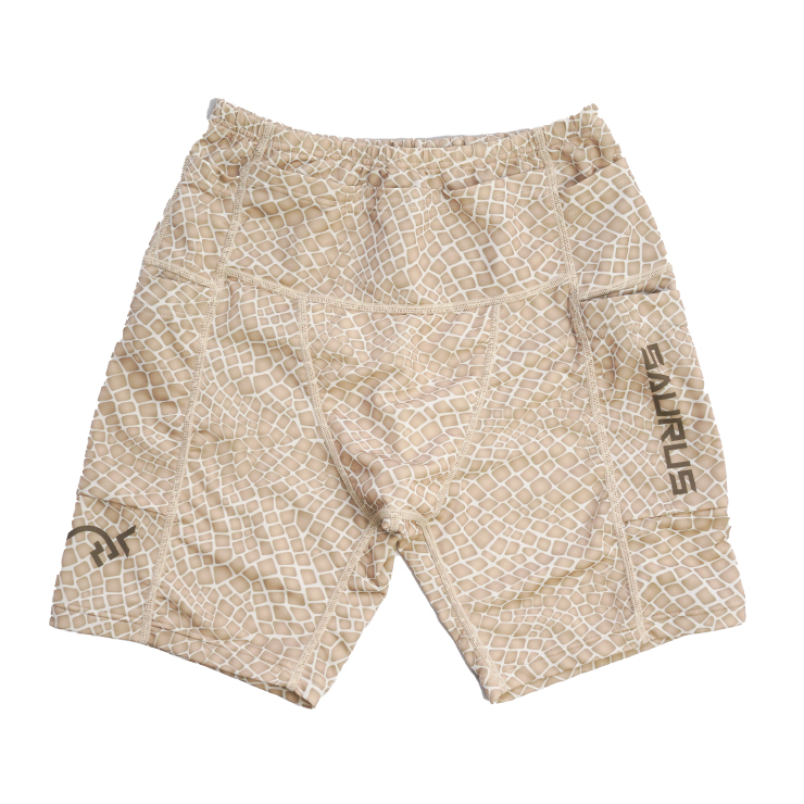 SAURUS Lizard Emblem Half Tights Beige