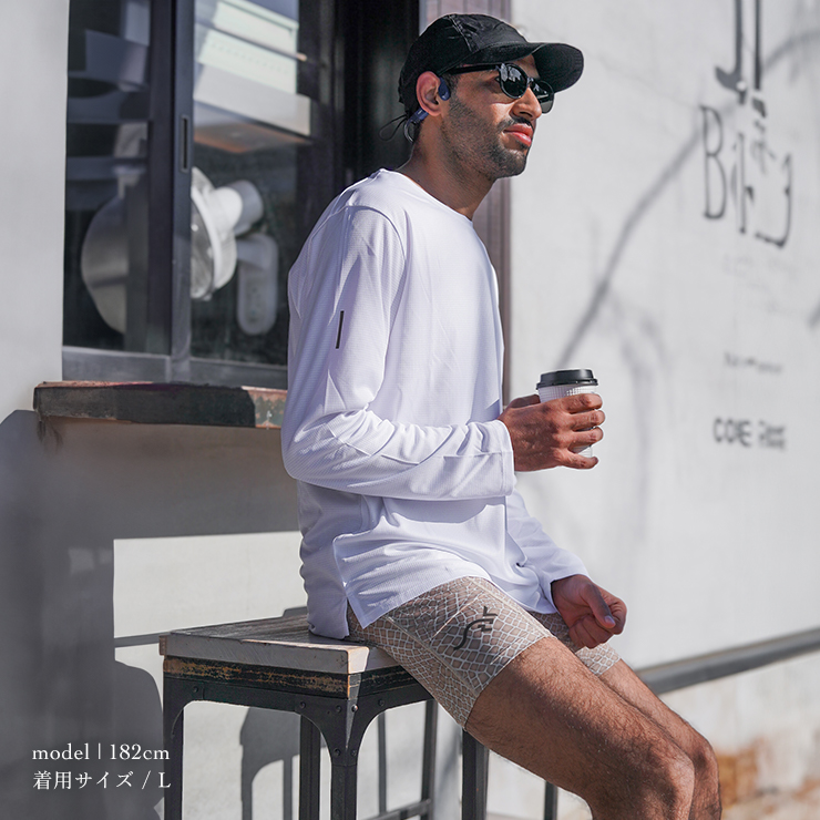 SAURUS Lizard Emblem Half Tights Beige