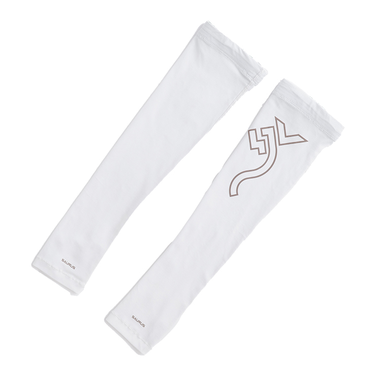 'Breath 4' Performance Arm Sleeves White